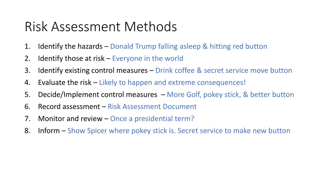 risk assessment methods 8