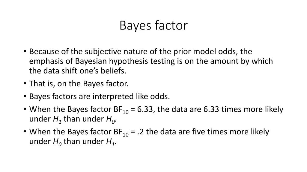 bayes factor