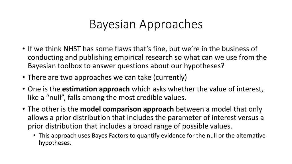 bayesian approaches