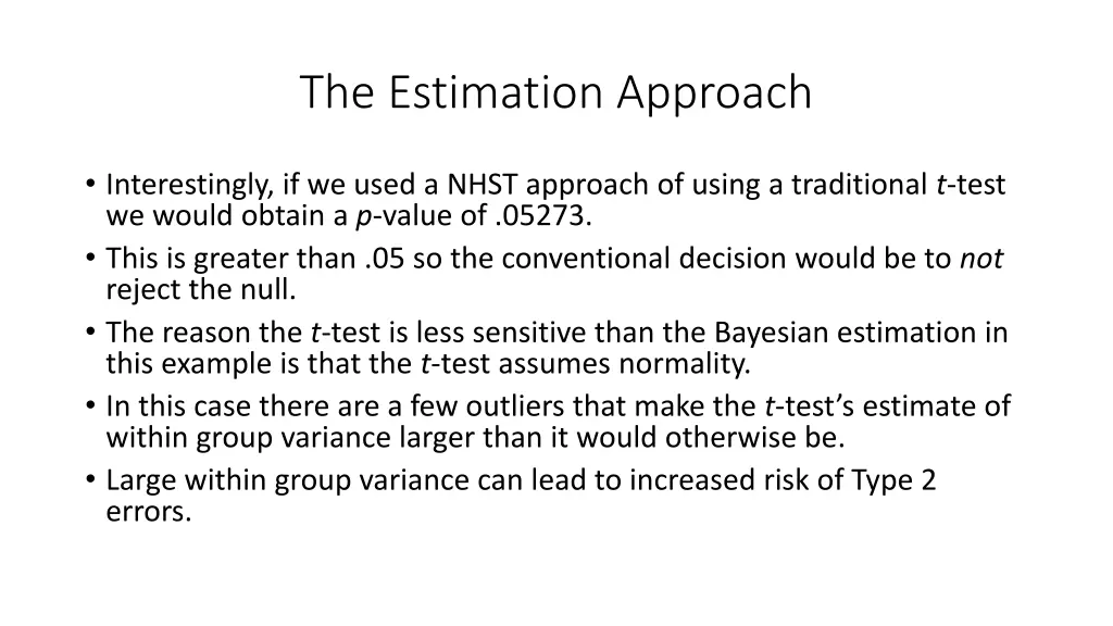 the estimation approach 9