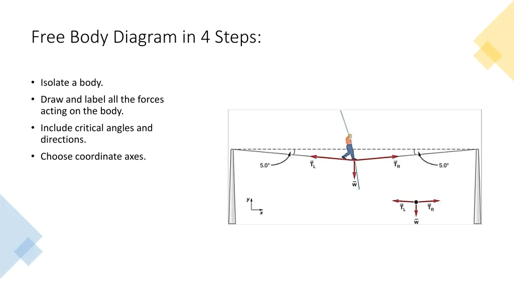 free body diagram in 4 steps