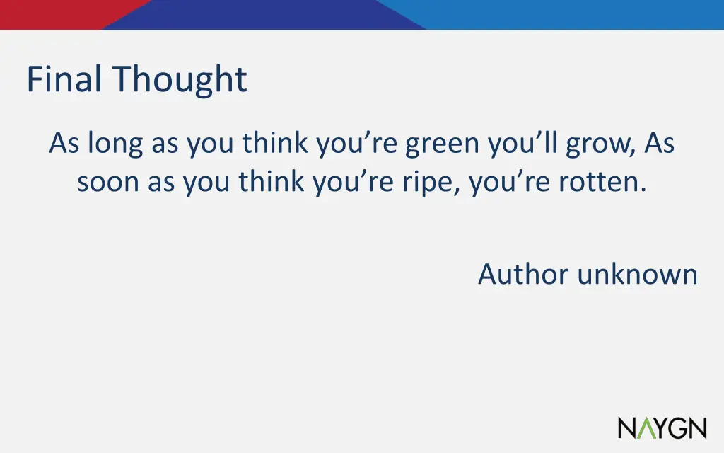 final thought