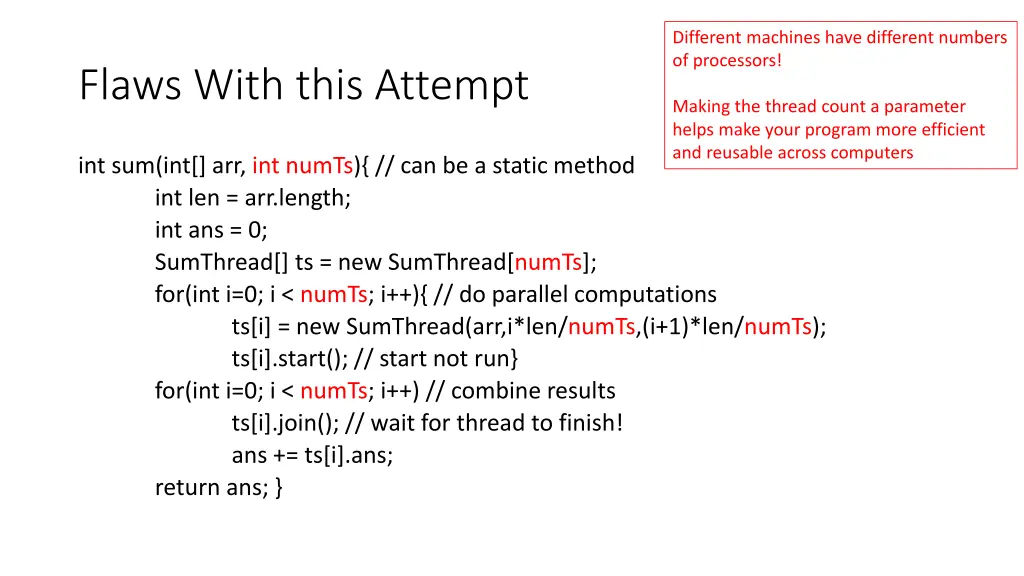 different machines have different numbers