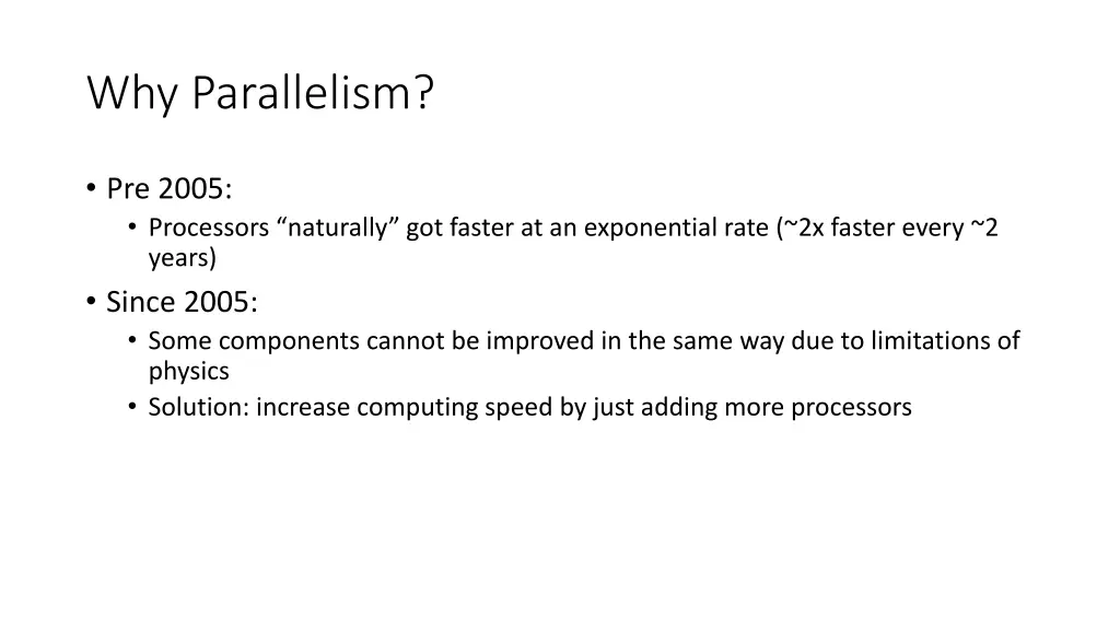 why parallelism
