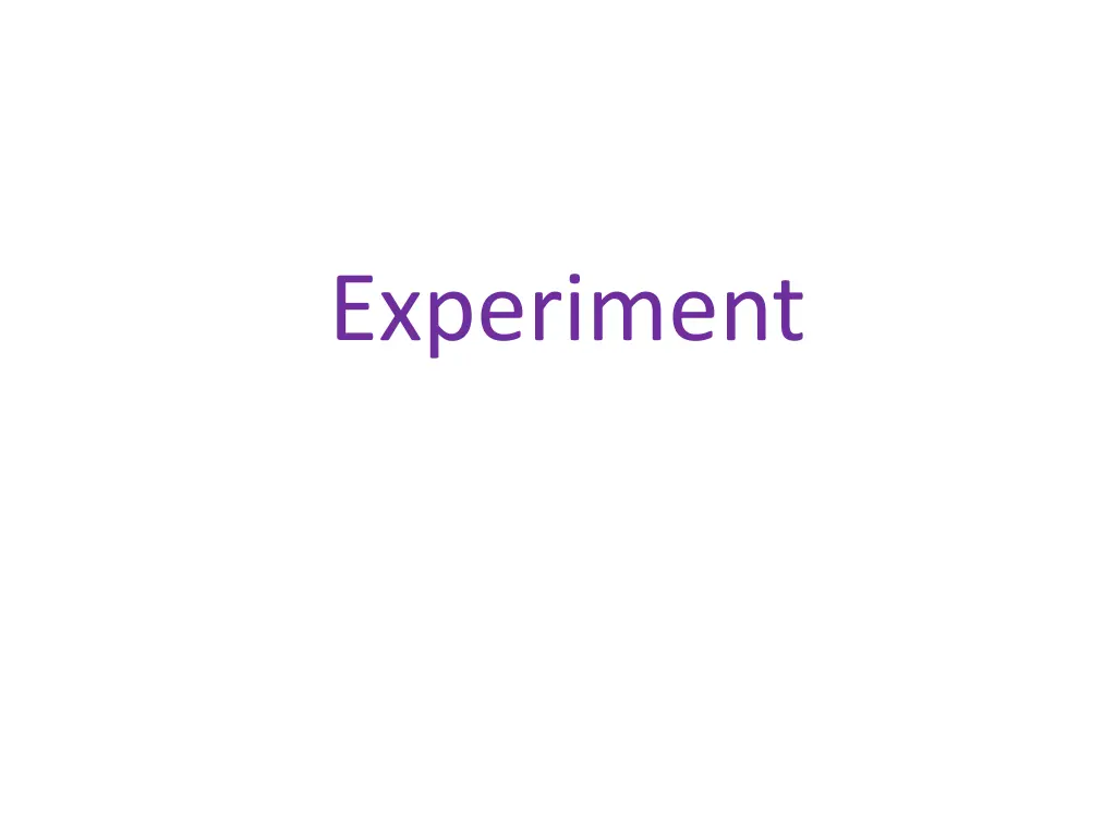 experiment