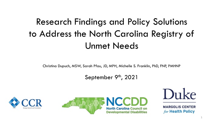 research findings and policy solutions to address