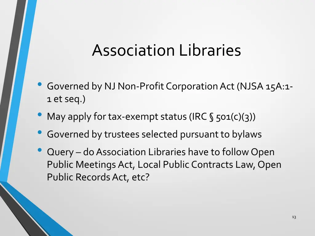 association libraries