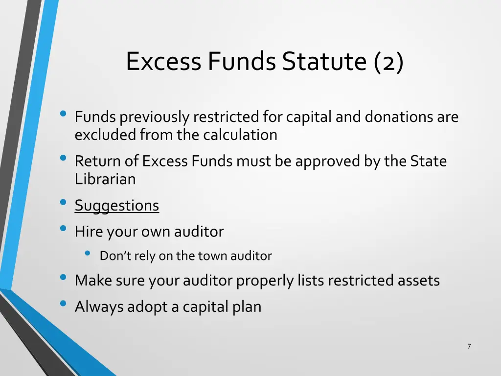 excess funds statute 2