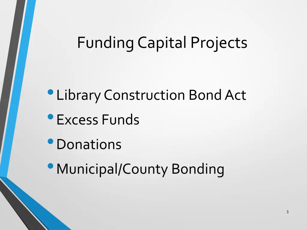 funding capital projects