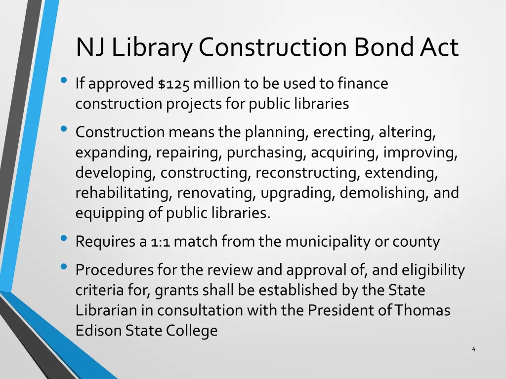 nj library construction bond act if approved