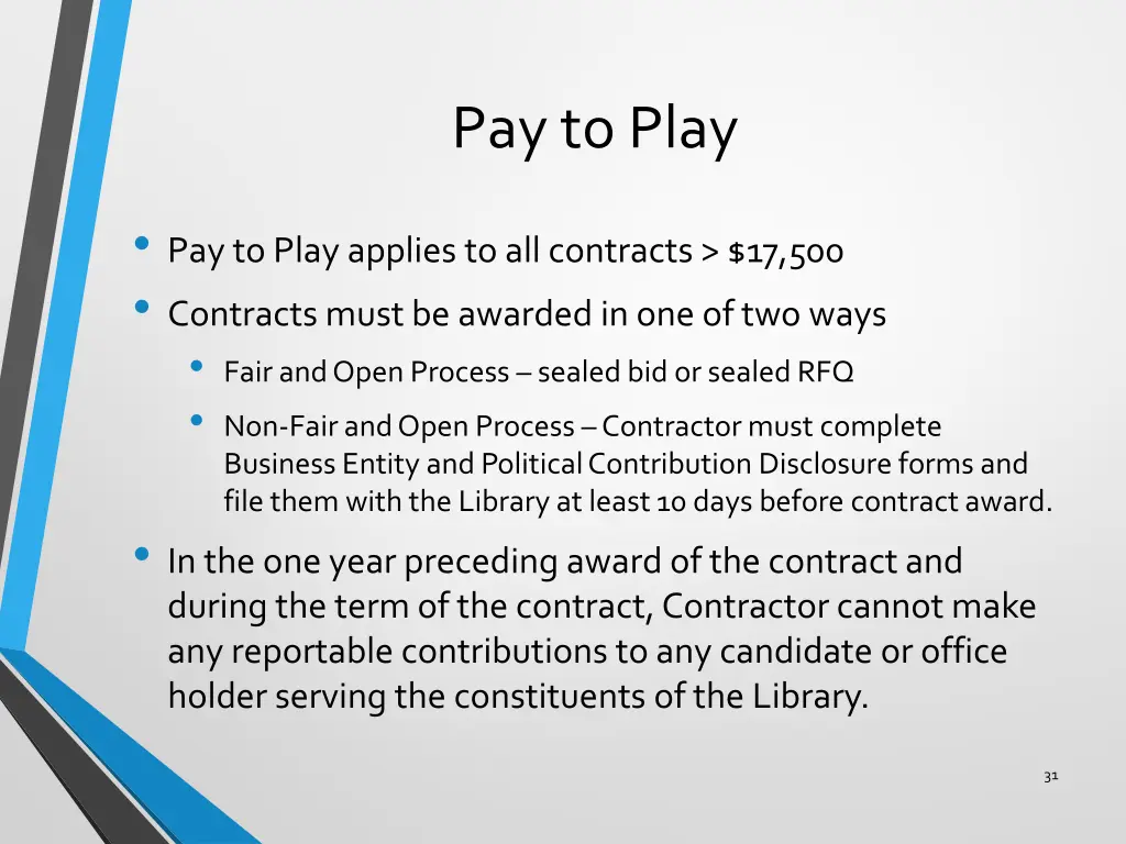 pay to play