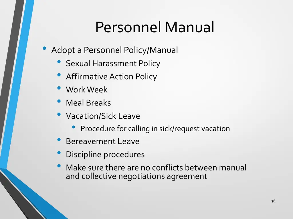 personnel manual adopt a personnel policy manual