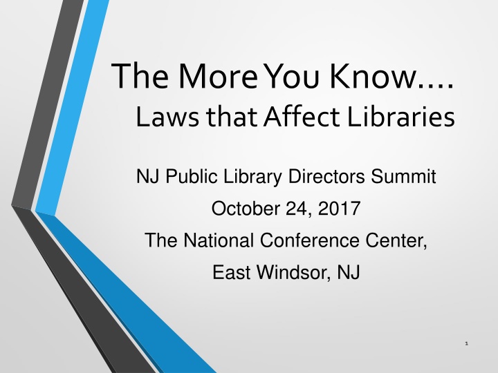the more you know laws that affect libraries