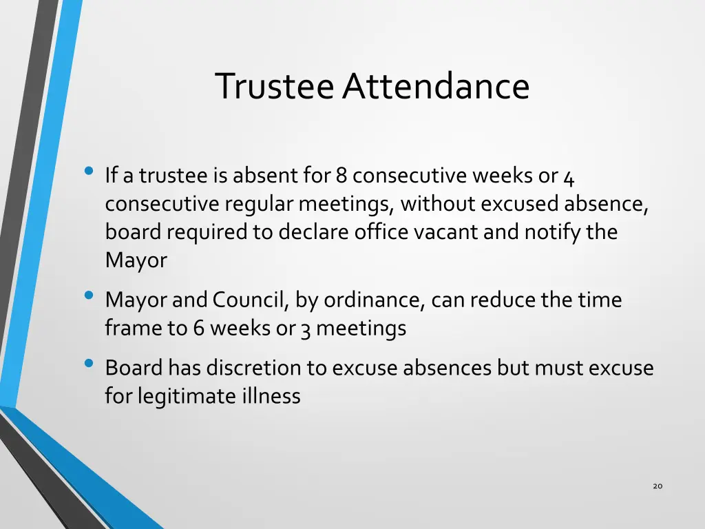 trustee attendance