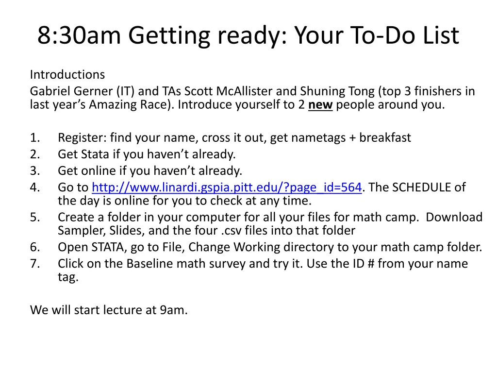 8 30am getting ready your to do list