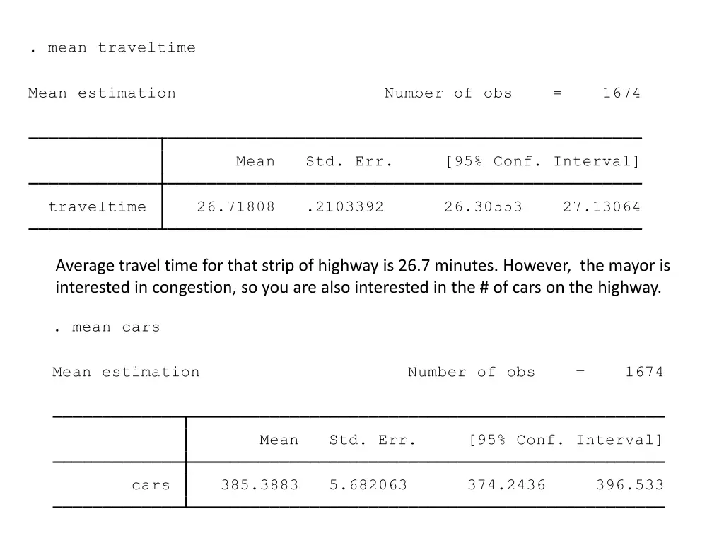 mean traveltime
