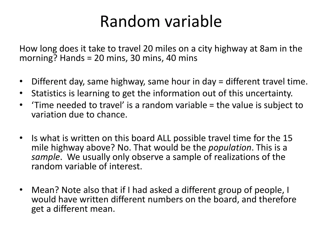 random variable