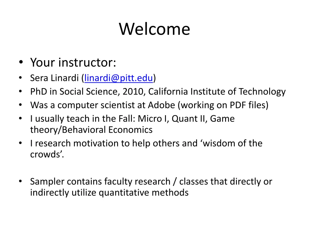 welcome