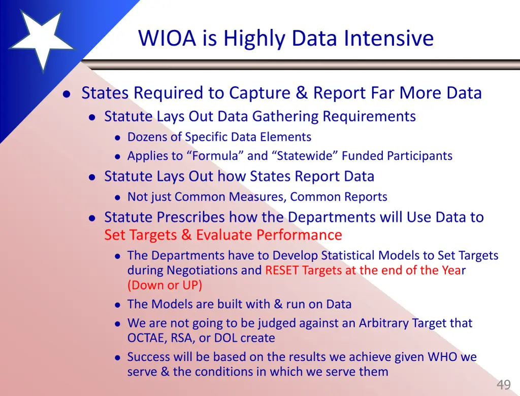 wioa is highly data intensive