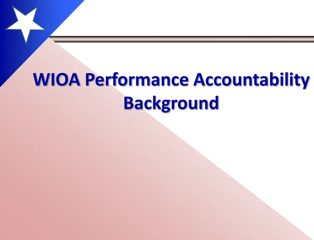 wioa performance accountability background
