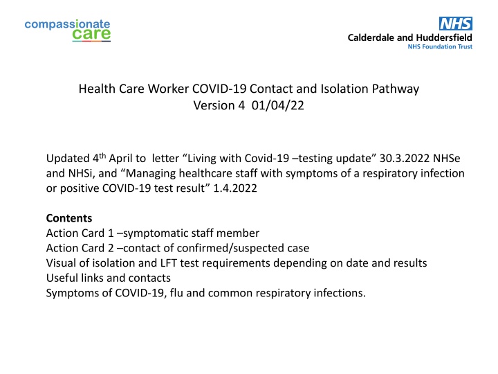 health care worker covid 19 contact and isolation