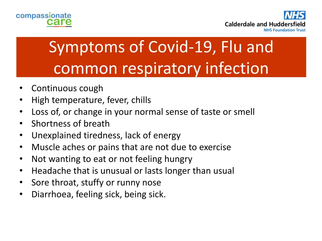 symptoms of covid 19 flu and common respiratory