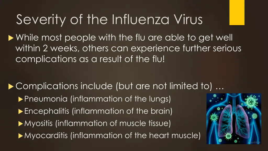 severity of the influenza virus 1