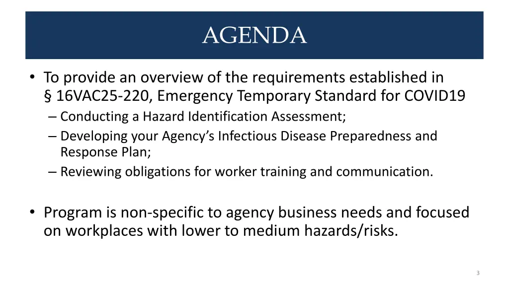 agenda