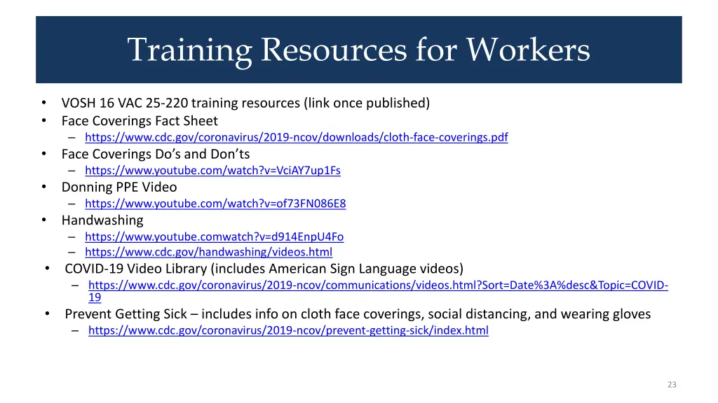training resources for workers