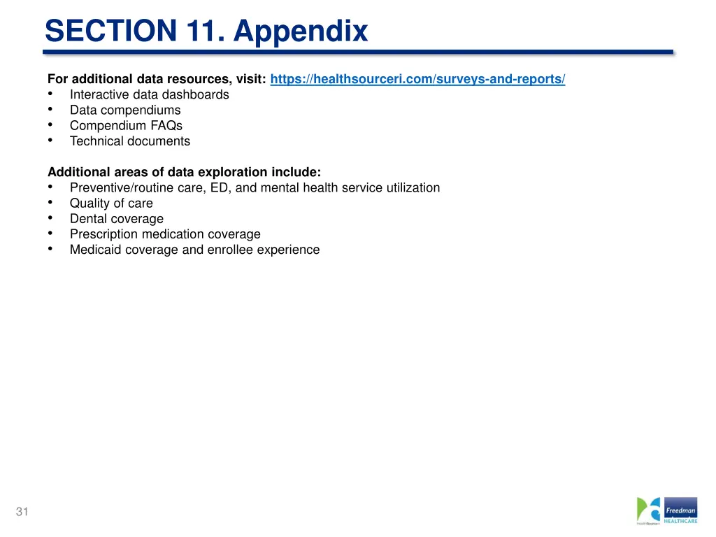 section 11 appendix