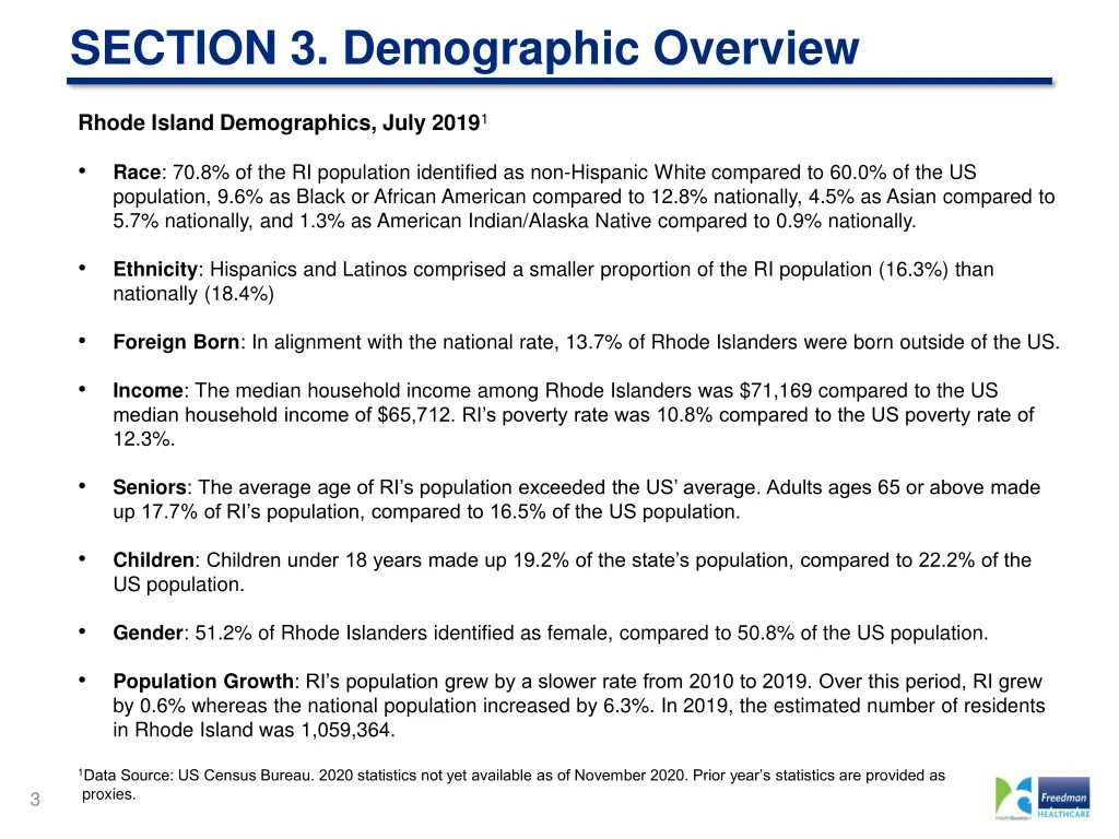 section 3 demographic overview