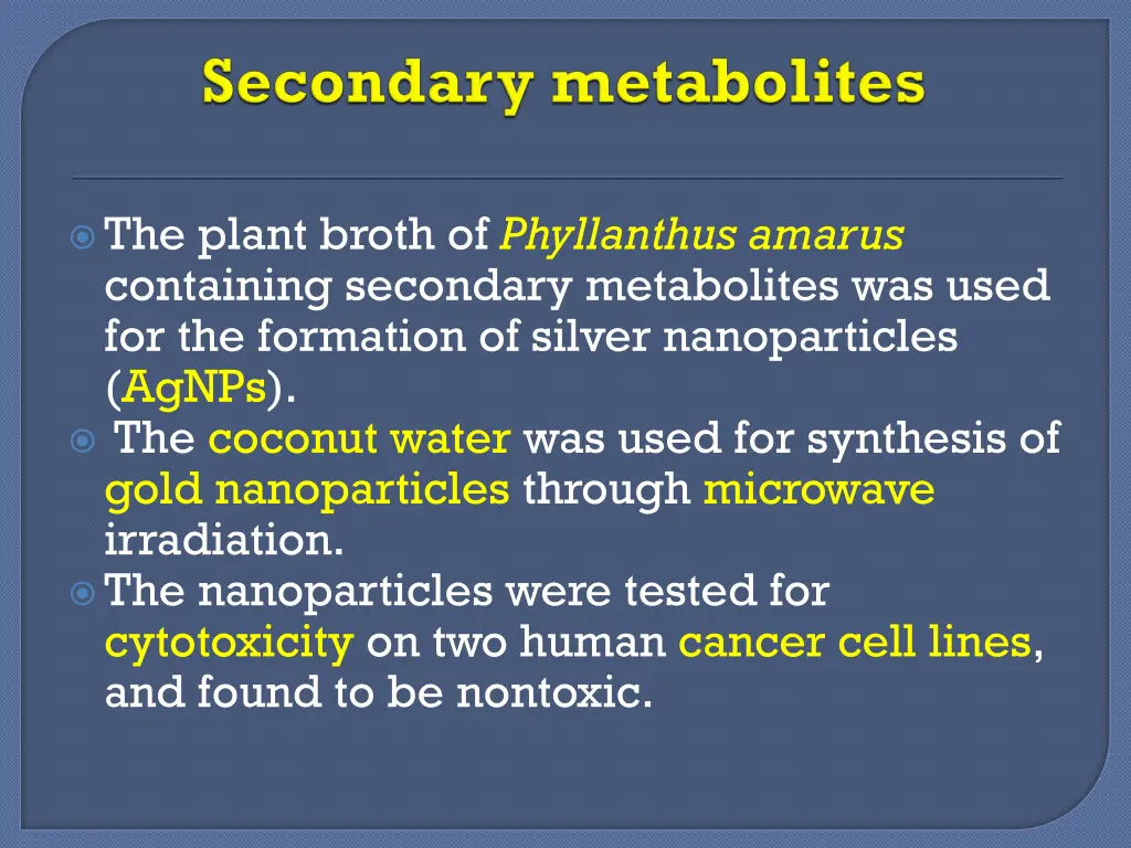 the plant broth of phyllanthus amarus containing