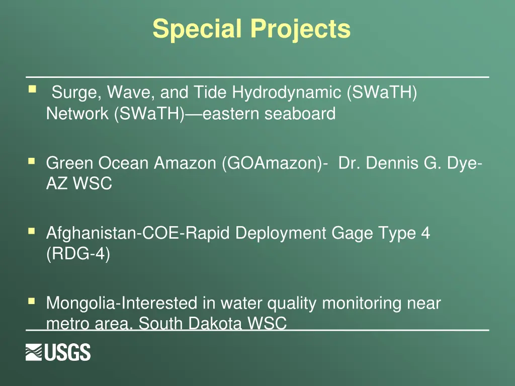 special projects