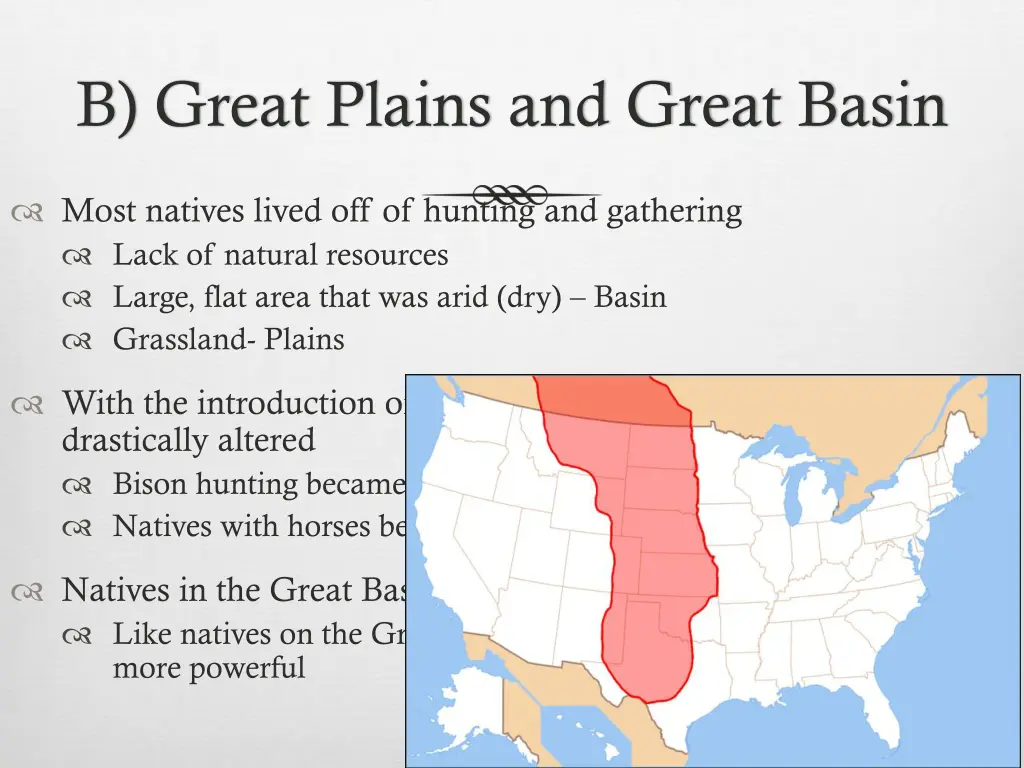 b great plains and great basin