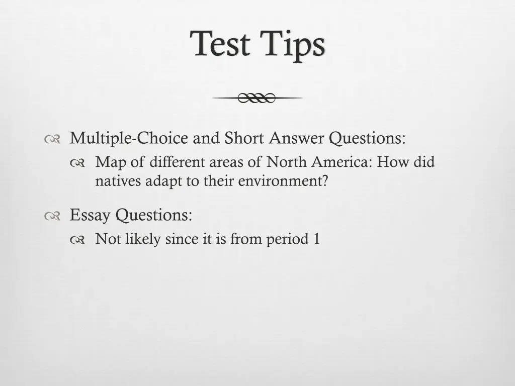 test tips