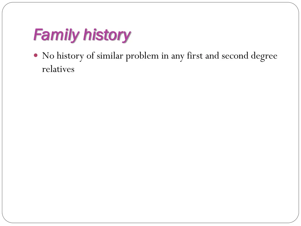 family history family history
