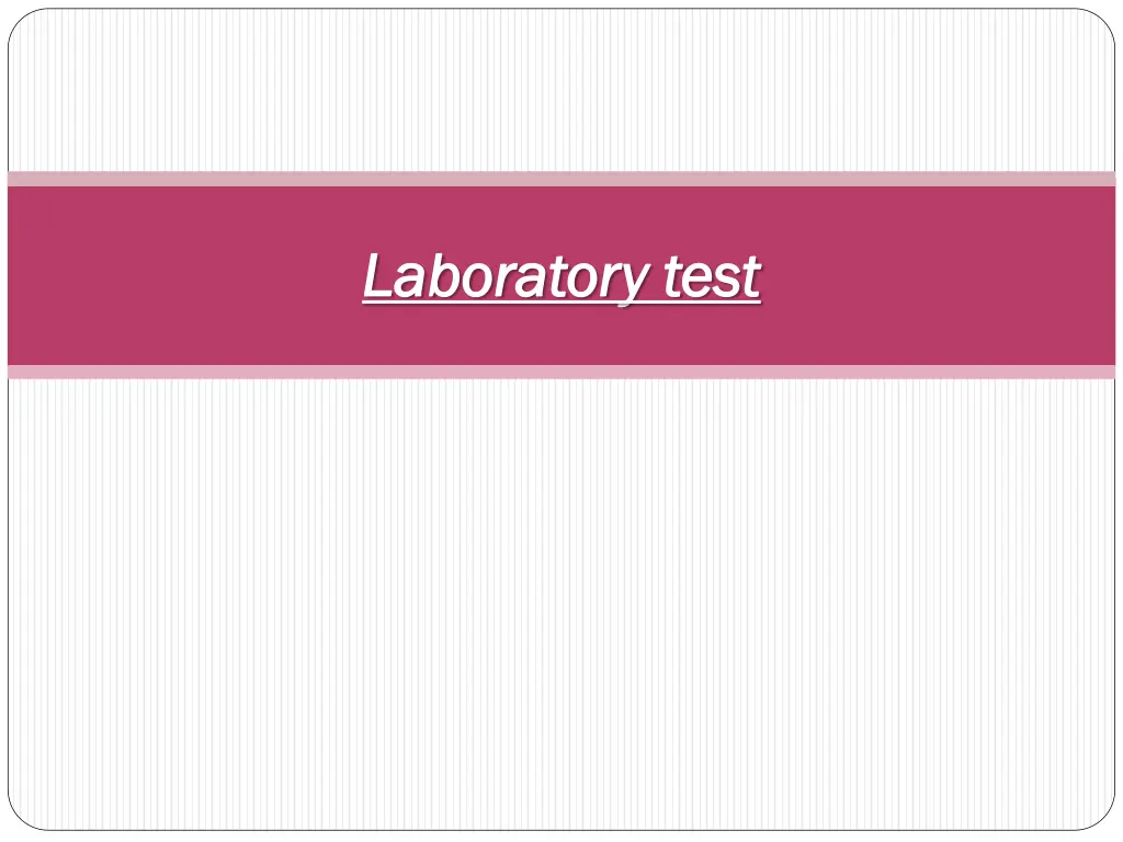 laboratory test laboratory test