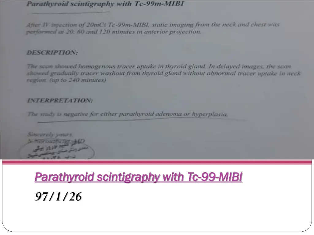 parathyroid parathyroid scintigraphy scintigraphy