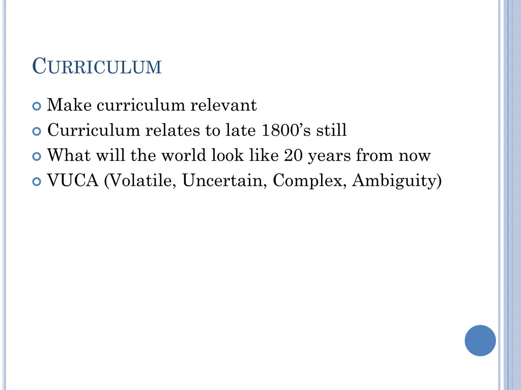 c urriculum