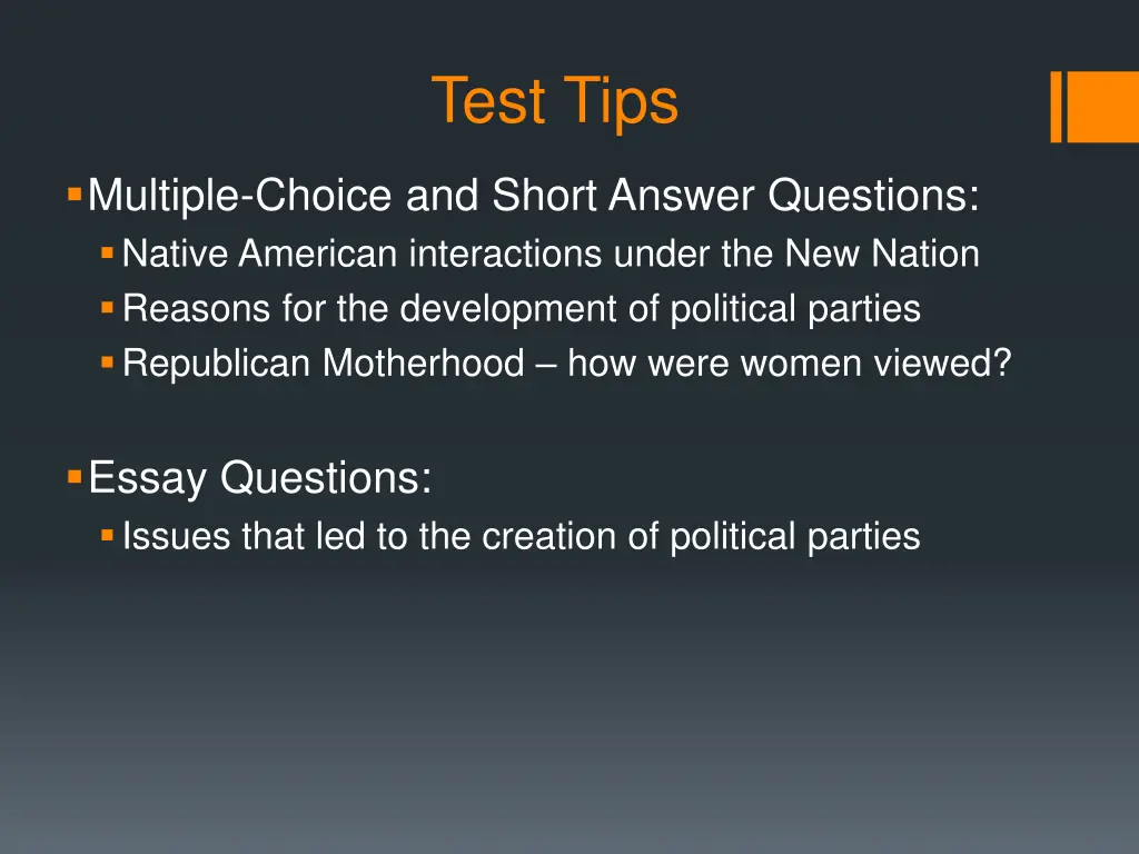 test tips
