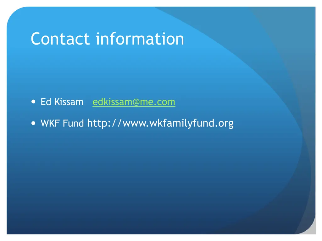 contact information
