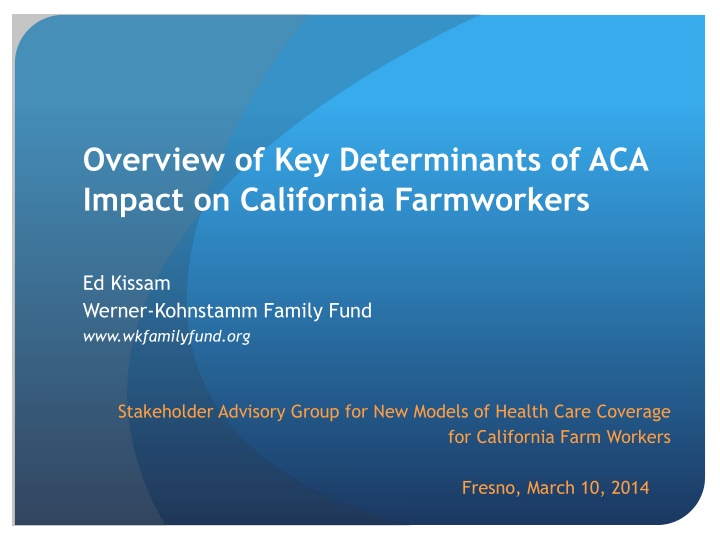 overview of key determinants of aca impact