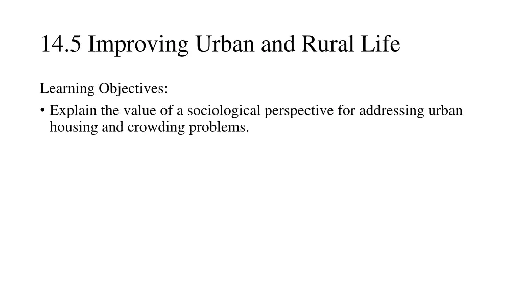 14 5 improving urban and rural life