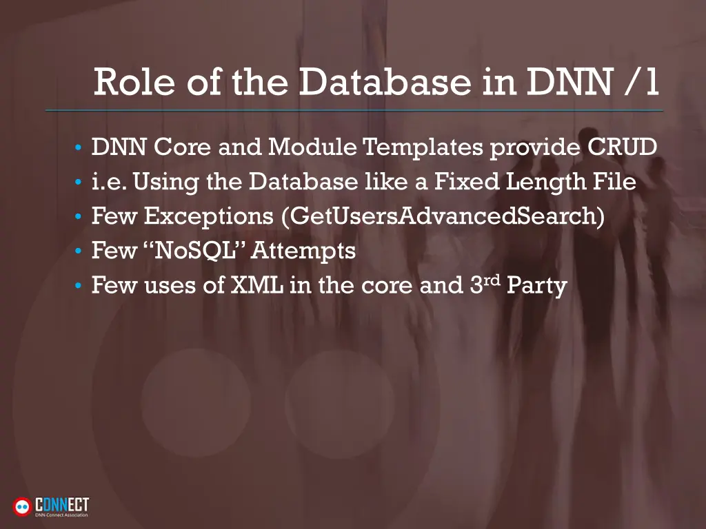 role of the database in dnn 1