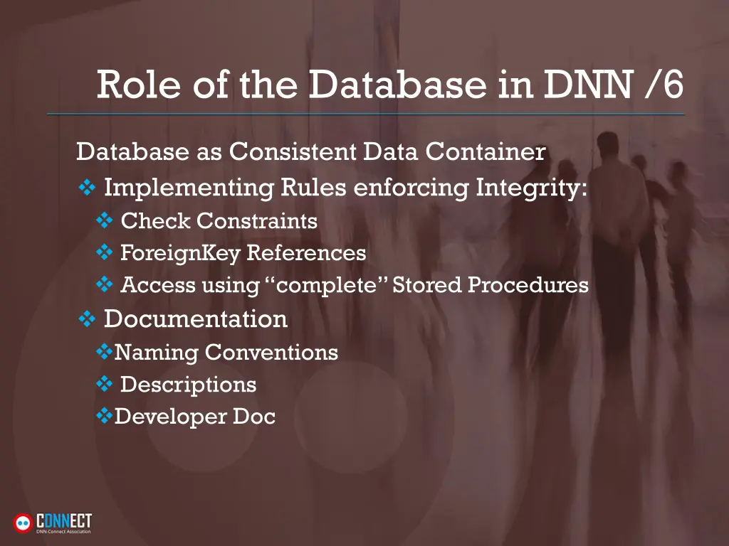 role of the database in dnn 6