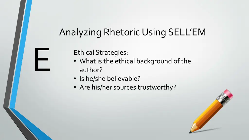 analyzing rhetoric using sell em 1