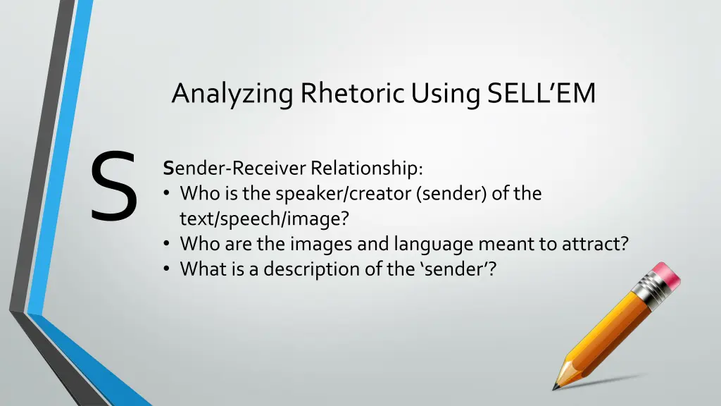 analyzing rhetoric using sell em