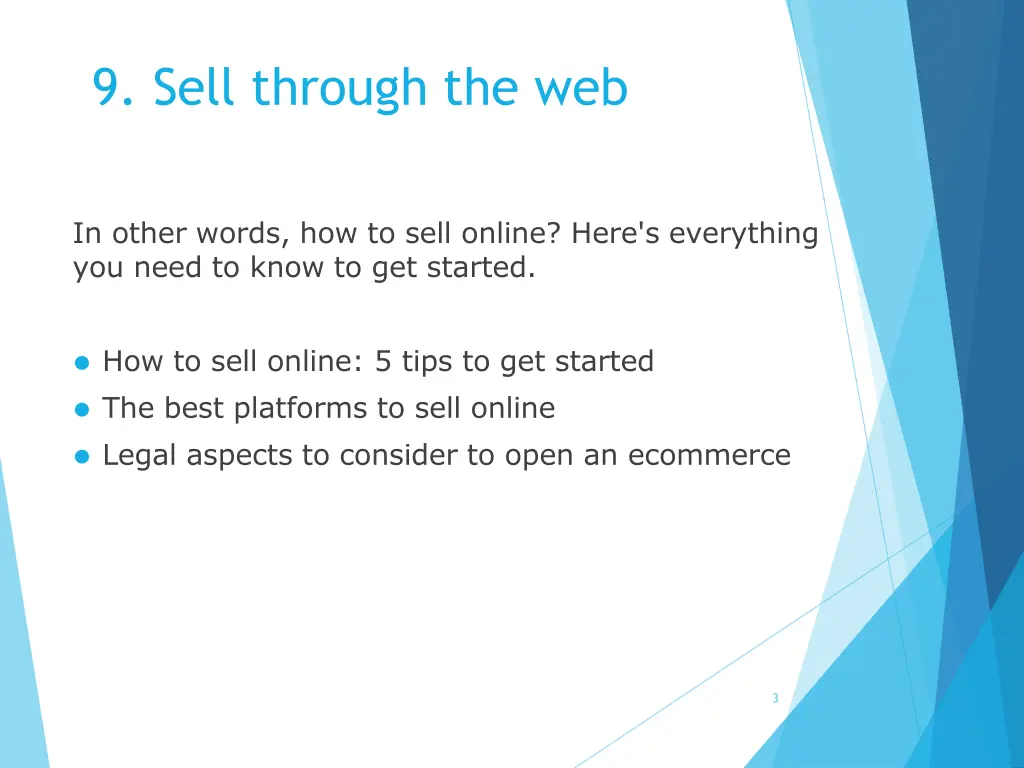 9 sell through the web 2