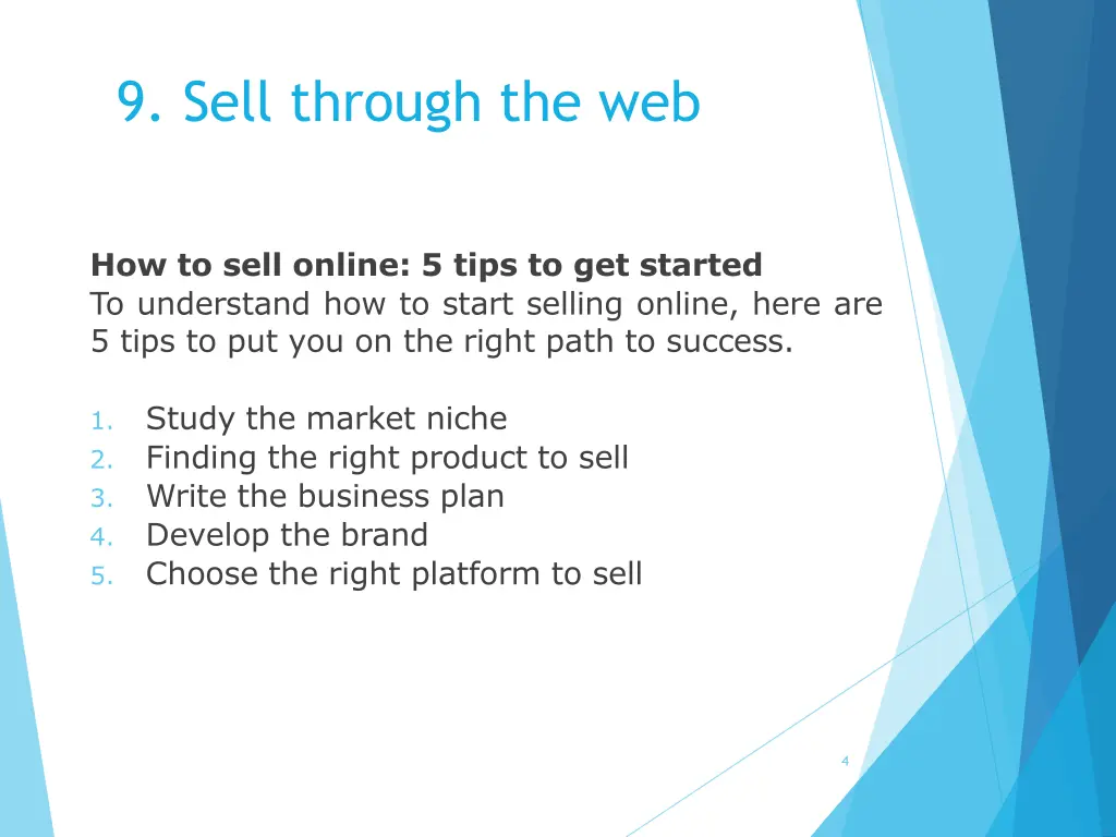 9 sell through the web 3