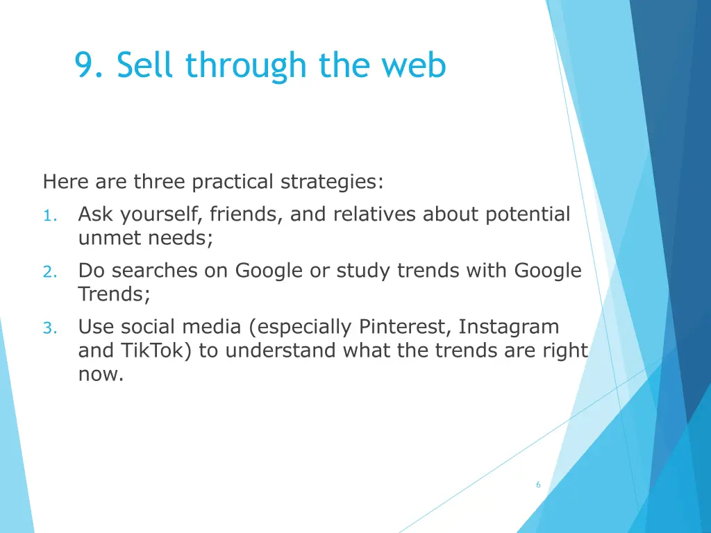 9 sell through the web 5